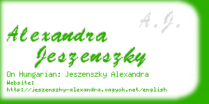 alexandra jeszenszky business card